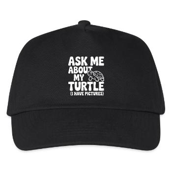 Demandez-moi des informations sur les tortues (j’ai des photos) - Casquette de baseball Enfant - noir - Devant