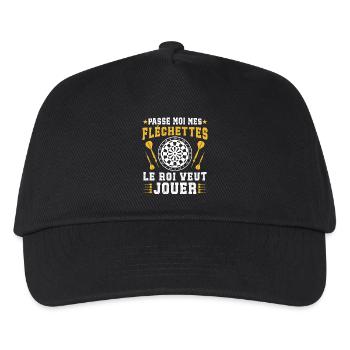 Passe Moi Les fléchettes Le Roi Veut Jouer - Casquette de baseball Enfant - noir - Devant