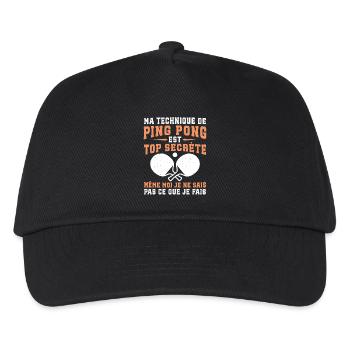 ma technique de ping-pong - Casquette de baseball Enfant - noir - Devant
