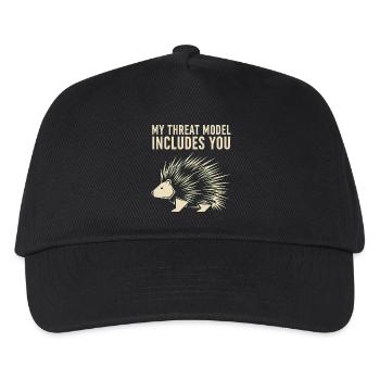 My Threat Model Includes You – Porcupine - Kids’ Baseball Cap - black - Front