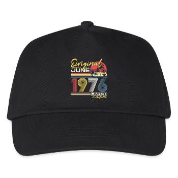 Cadeau vintage d’anniversaire vintage de juin 1976 - Casquette de baseball Enfant - noir - Devant