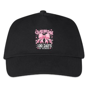 Tendance Pink Bow Coquette 100 Day School Y2K - Casquette de baseball Enfant - noir - Devant