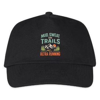 Mud Sweat and Trails Ultra Running - Kinder Basecap - Schwarz - Vorne
