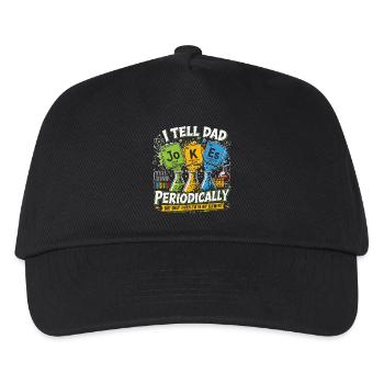 I Tell Dad Jokes Periodically | Humour Science - Kids’ Baseball Cap - black - Front