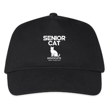 Senior Cat Advocate Logo - Kids’ Baseball Cap - black - Front