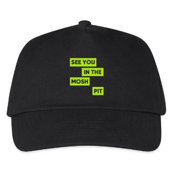 On se retrouve dans la fosse à mosh - Casquette de baseball Enfant - noir - Devant