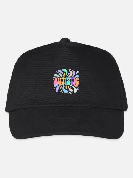 Autistischer Regenbogenspritzer - Kinder Basecap - Schwarz