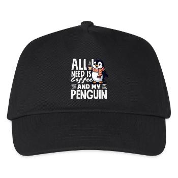 Süßer Pinguin - Geschenk für Pinguin Liebhaber - Kinder Basecap - Schwarz - Vorne