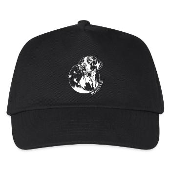 Pointer Portrait Hunde Jagdhunde Jagdhund Wilsigns - Kinder Basecap - Schwarz - Vorne