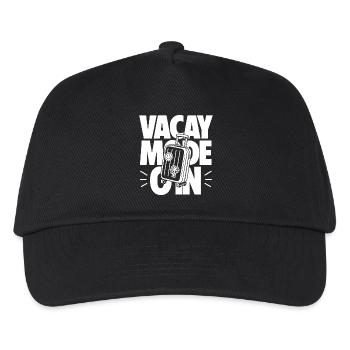 Vacay Mode On Travel Suitcase Design - Kids’ Baseball Cap - black - Front