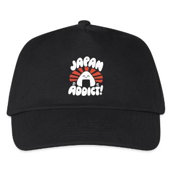 Onigiri Kawaii Addict du Japon - Casquette de baseball Enfant - noir - Devant