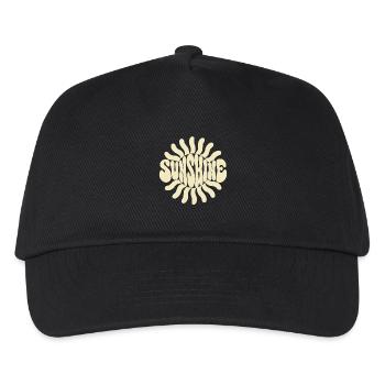 Psychedelische Sonnenstrahlen - Kinder Basecap - Schwarz - Vorne