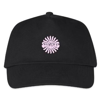 Sonnenschein Sonnenschein knallrosa - Kinder Basecap - Schwarz - Vorne