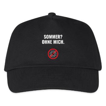 Sommer? Ohne mich. - Kinder Basecap - Schwarz - Vorne