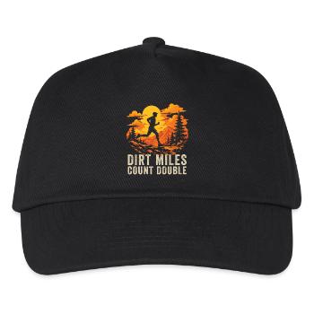 Course en sentier - Les miles en terre comptent double - Casquette de baseball Enfant - noir - Devant