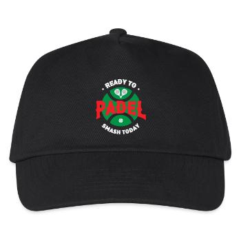 Ready_to_Smash_Today_Padel - Kids’ Baseball Cap - black - Front
