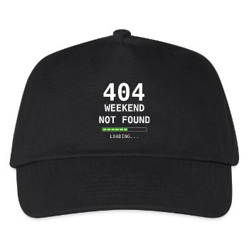 404 Weekend Not Found – Design de nerds en informatique - Casquette de baseball Enfant - noir - Devant