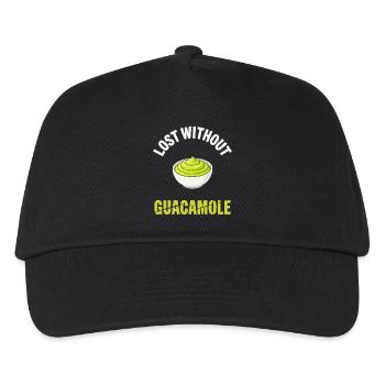 Guacamole Avocado Guac Dip Geschenke - Kinder Basecap - Schwarz - Vorne
