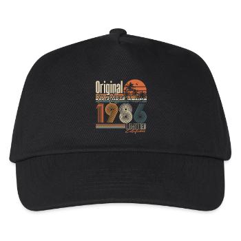 Cadeau d’anniversaire rétro vintage 1986 - Casquette de baseball Enfant - noir - Devant