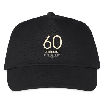 60 Ans Le Temps Fait Les Meilleures Éditions - Casquette de baseball Enfant - noir - Devant