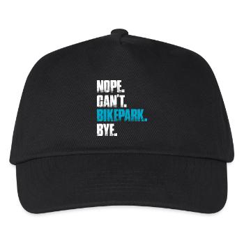 Nope can't bikepark Fahrrad Mountainbike Downhill - Kinder Basecap - Schwarz - Vorne