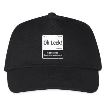 Oh Leck - Saarländisch für Profis - Element-Kachel - Kinder Basecap - Schwarz - Vorne