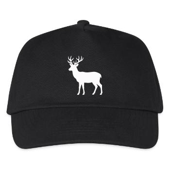 Silhouette de cerf clair de lune - Casquette de baseball Enfant - noir - Devant
