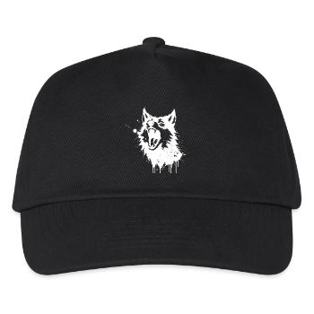 Wolfsheul-Platscher - Kinder Basecap - Schwarz - Vorne