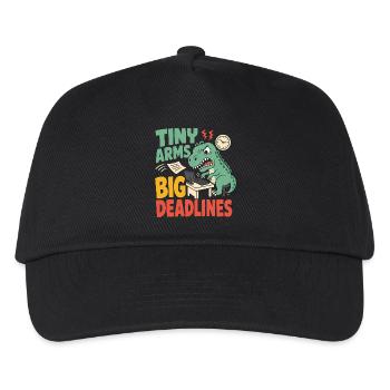 T-Rex with small arms in the office - Kids’ Baseball Cap - black - Front