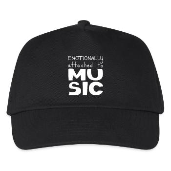 Emotionally Attached To Music, White - Kids’ Baseball Cap - black - Front