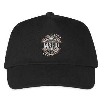 Mario - Kinder Basecap - Schwarz - Vorne