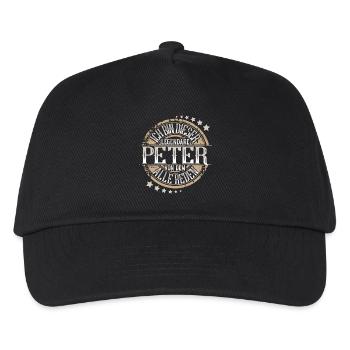 Peter - Kinder Basecap - Schwarz - Vorne