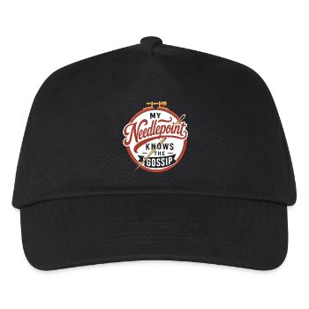 Stickerei – My Needlepoint Knows the Gossip - Kinder Basecap - Schwarz - Vorne