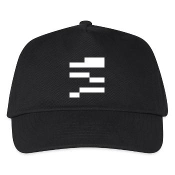 Geometrische Noir-Muster - Kinder Basecap - Schwarz - Vorne