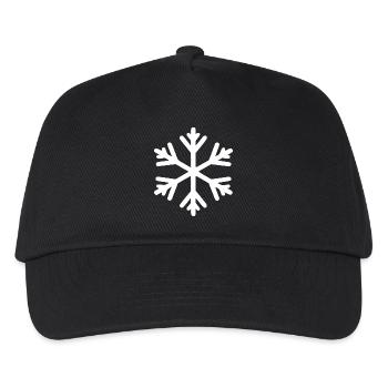 Eiskristall Winter Weihnachten Geschenk  - Kinder Basecap - Schwarz - Vorne