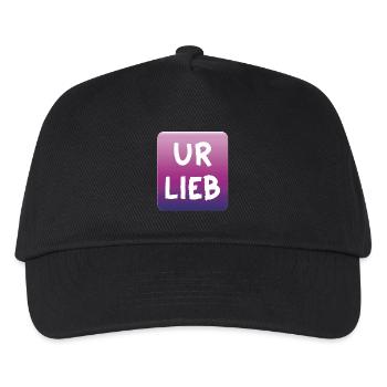 UR LIEB – Spruch mit österreichischem Charme, Wien - Kinder Basecap - Schwarz - Vorne