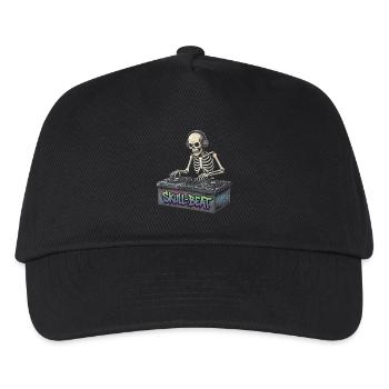 Skelettartiger DJ Skull Beat - Kinder Basecap - Schwarz - Vorne