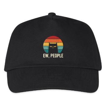 Ew People Retro Cat - Kinder Basecap - Schwarz - Vorne