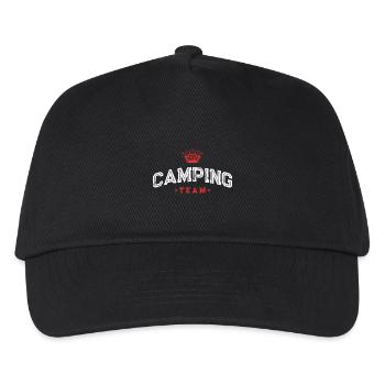 Camping Team - Kids’ Baseball Cap - black - Front