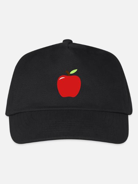 Apfel - Kinder Basecap - Schwarz