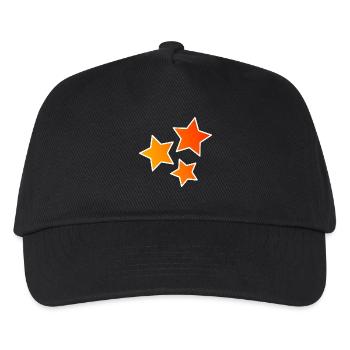 STAR. STAR. STERNE. PARTY. JAHRESTAG. WEIHNACHTEN - Kinder Basecap - Schwarz - Vorne