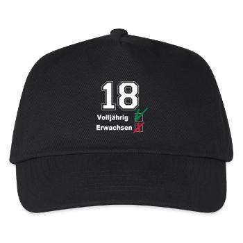 18. Geburtstag ,Volljährig , erwachsen(25) - Kinder Basecap - Schwarz - Vorne
