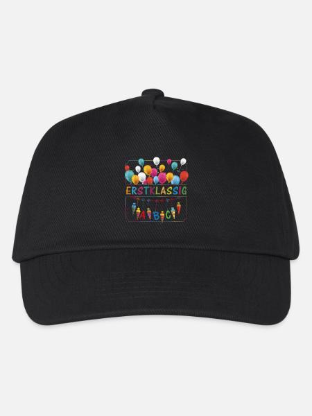 Erstklassig Schultüten ABC Luftballons - Kinder Basecap - Schwarz