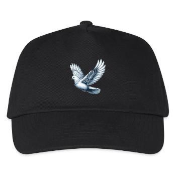 Friedenstaube Vogel Symbol für Frieden - Kinder Basecap - Schwarz - Vorne