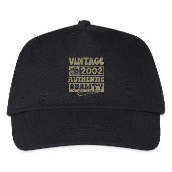 Authentic 2002 Millésime 2002 - Vintage 2002 Rétro - Casquette de baseball Enfant - noir - Devant