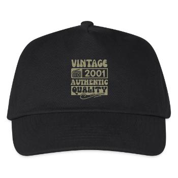 Authentic 2001 Vintage 2001 - Vintage 2001 Retro - Kids’ Baseball Cap - black - Front
