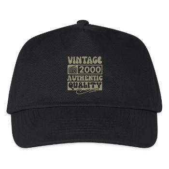 Authentic 2000 Vintage 2000 - Vintage 2000 Retro - Kids’ Baseball Cap - black - Front