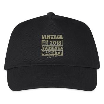 Authentic 2018 Millésime 2018 - Vintage 2018 Rétro - Casquette de baseball Enfant - noir - Devant