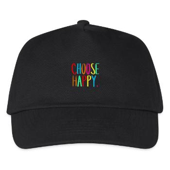Choose happy. - Kinder Basecap - Schwarz - Vorne