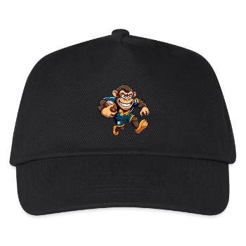 Rugby Monkey - Kids’ Baseball Cap - black - Front